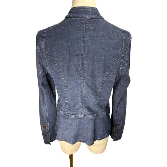White House Black Market Fitted Denim Blazer – Size 10 – Casual Chic - Picture 6 of 6